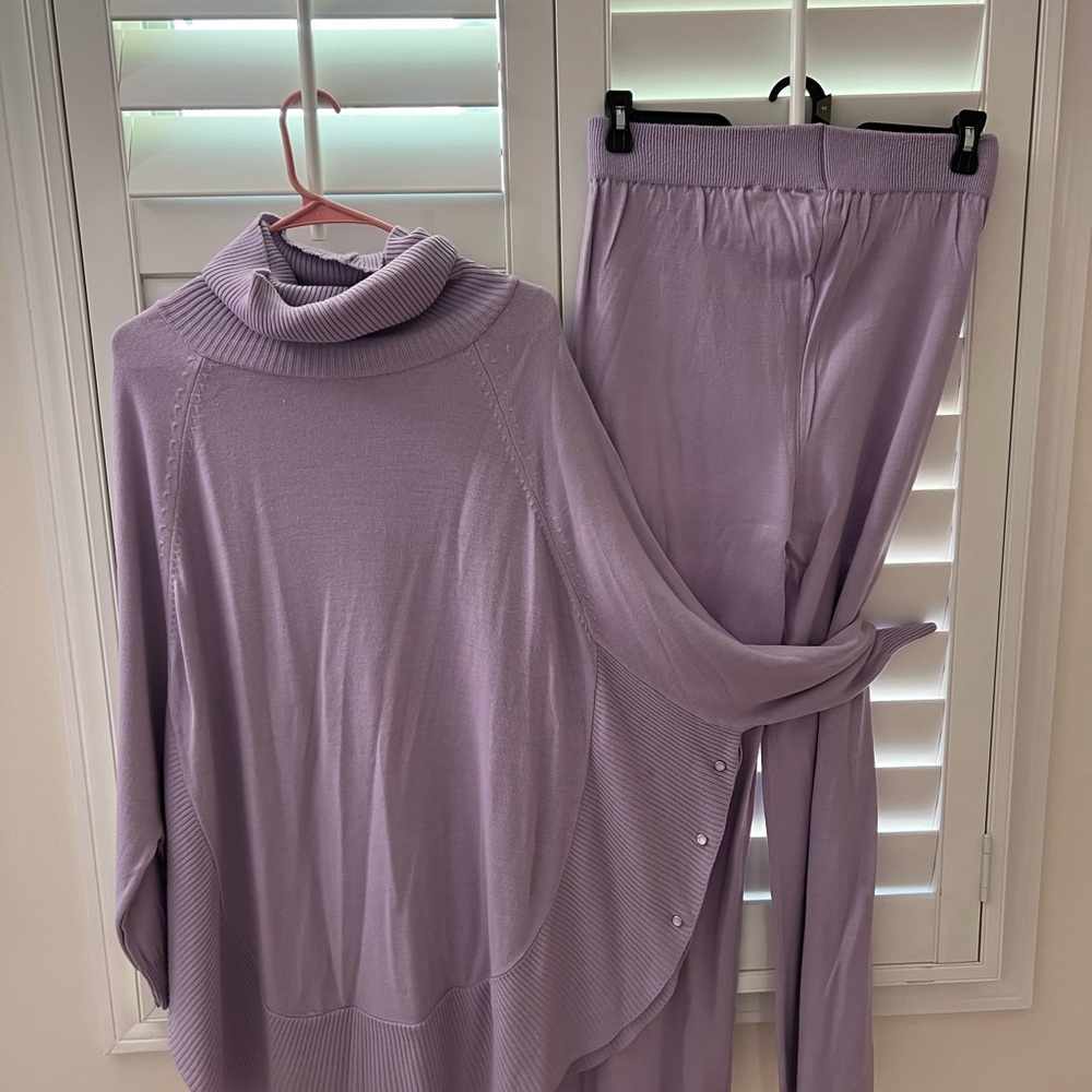Lavender Knit Sweater and Pants Set